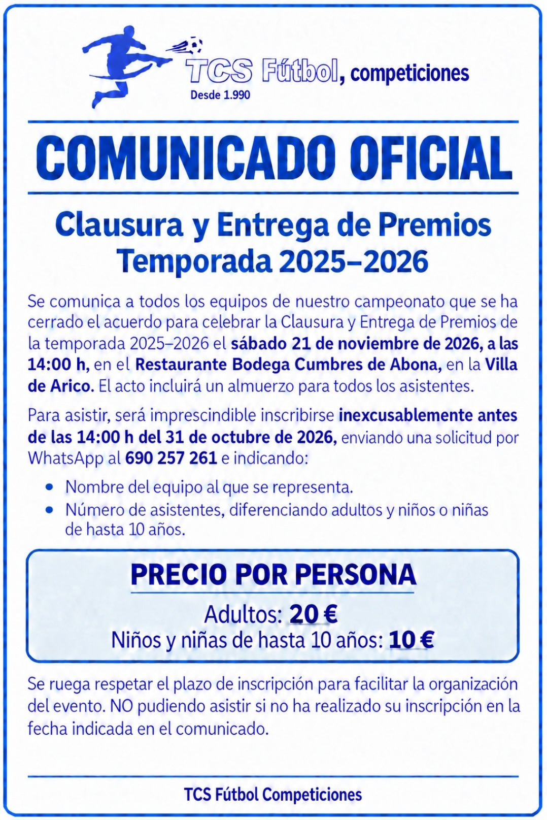 Clausura y entrega de premios